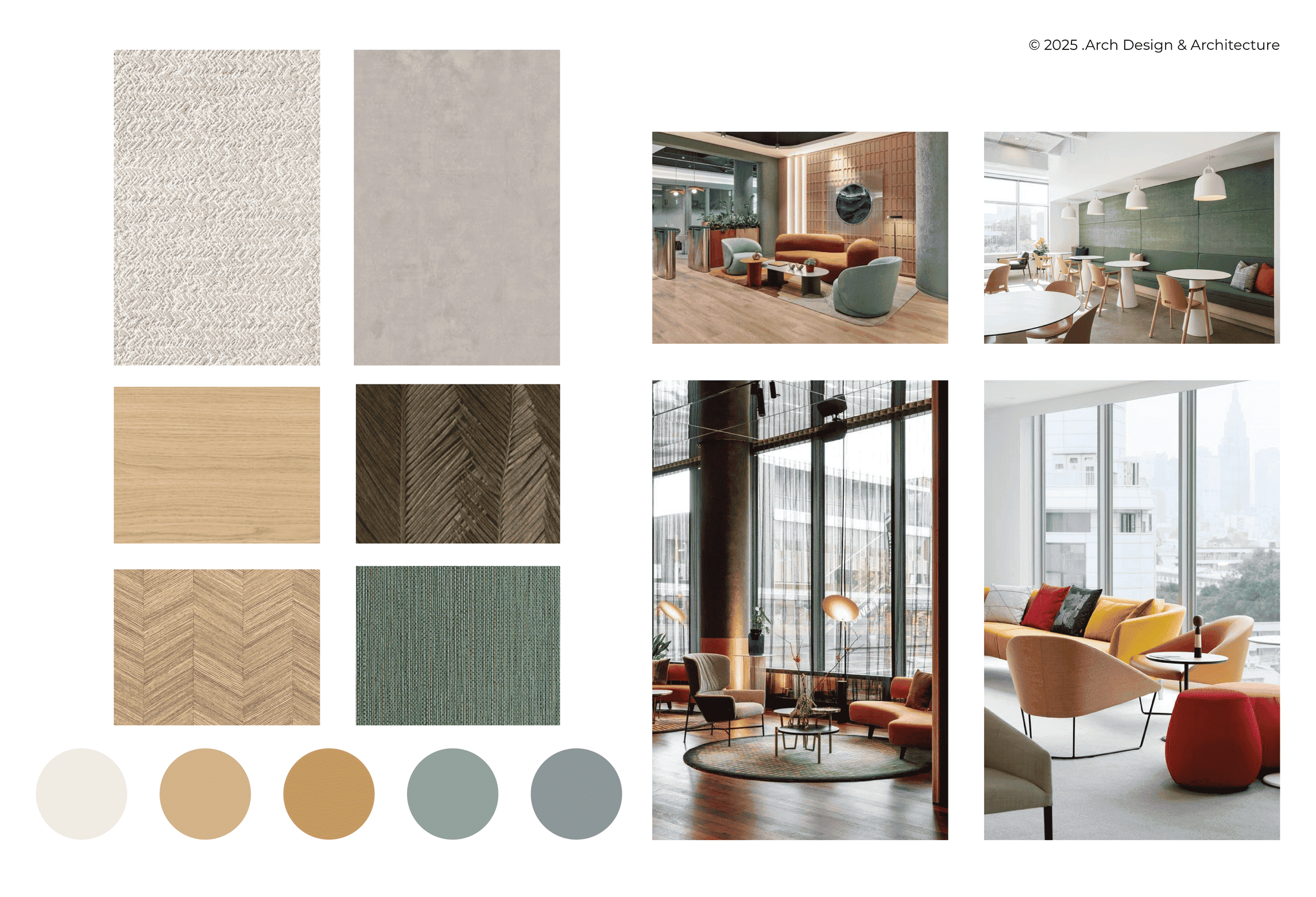 Concept board of project layout for lounge area at Barcel&oacute; Hotel in Maldives