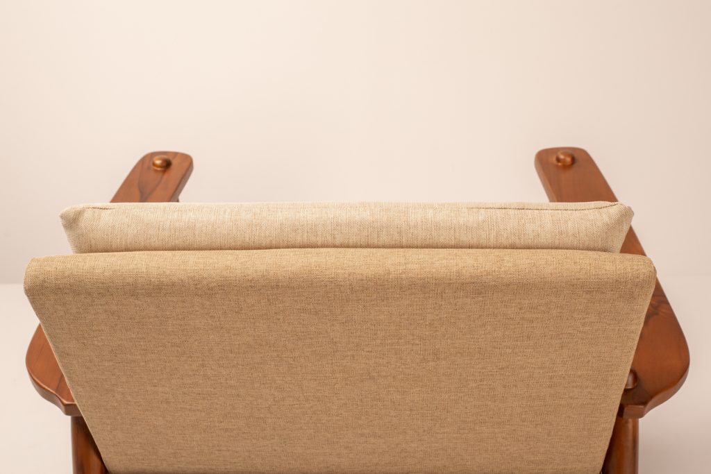 lounge chair with fibres & fabrics materials