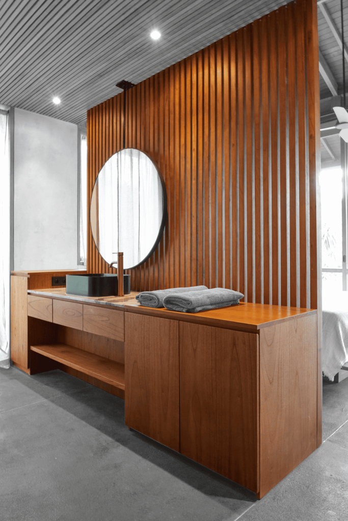 Bespoke bathroom vanity at Casa Bata