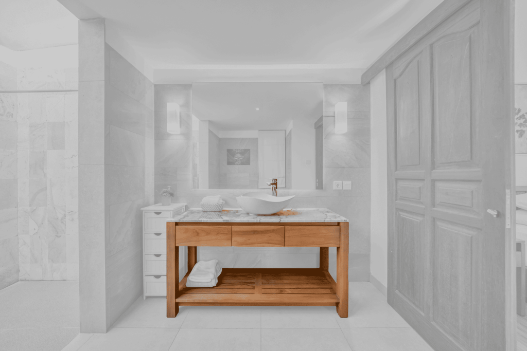 Bespoke bathroom vanity designed for Villa Mus in Bali