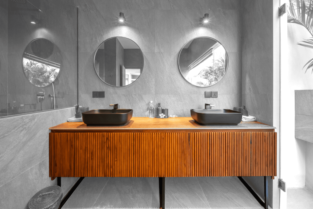 Bespoke bathroom vanity at Villa Charleston