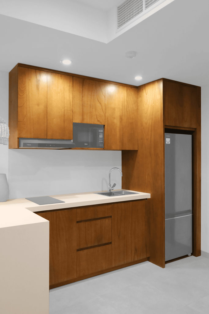 Bespoke built in kitchen at Berawa Muse aparthotels
