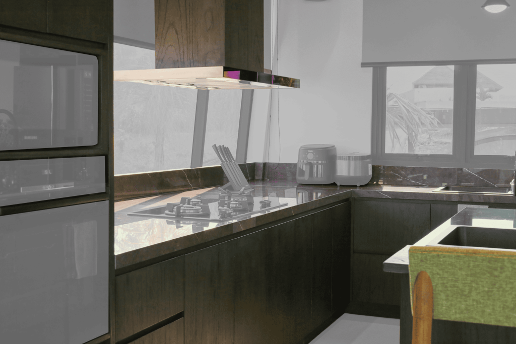 Bespoke built in kitchen furniture at Villa Mar