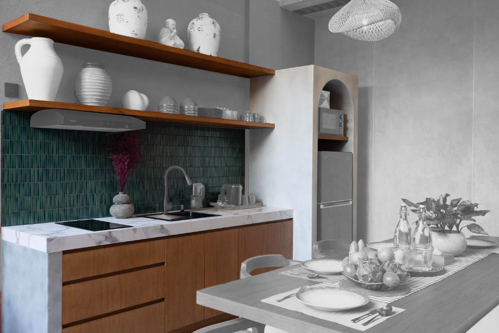 Bespoke built-in outdoor Kitchen at Terra Villas
