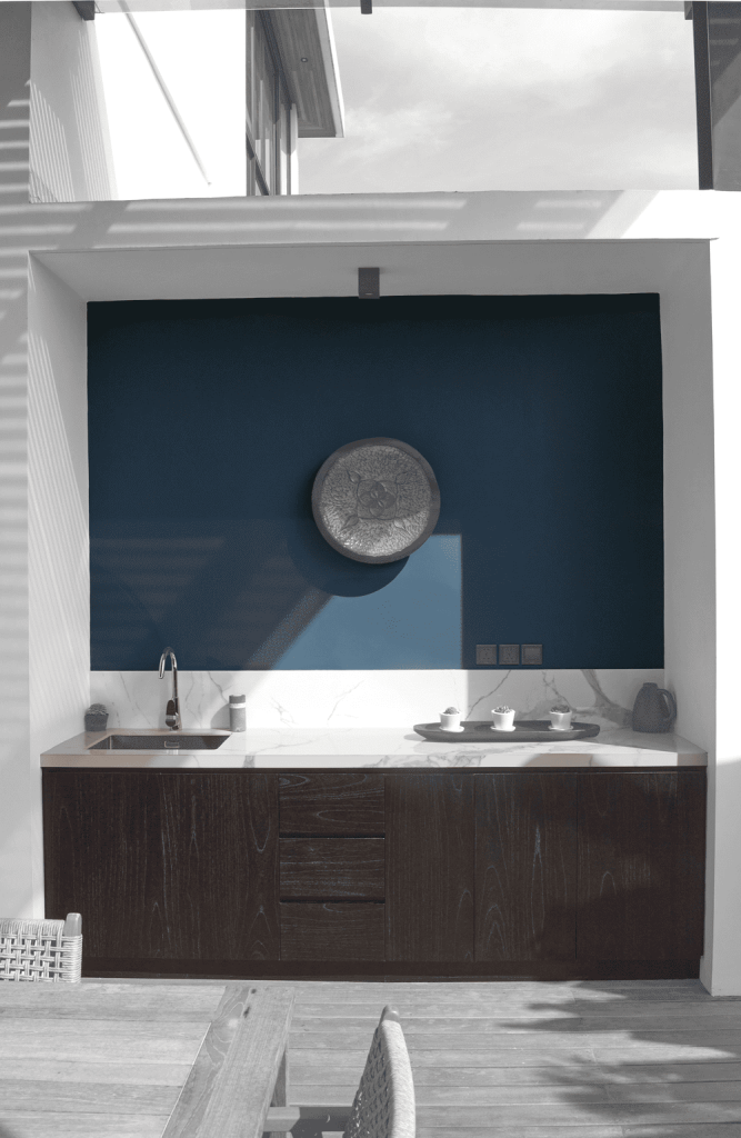 Bespoke outdoor built in kitchen for Villa Shaant