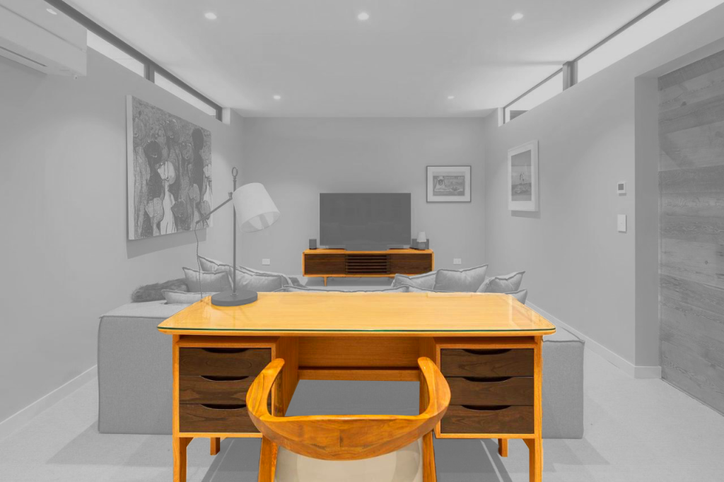 Bespoke Desk and TV Cabinet at Villa Nisha in New Zealand