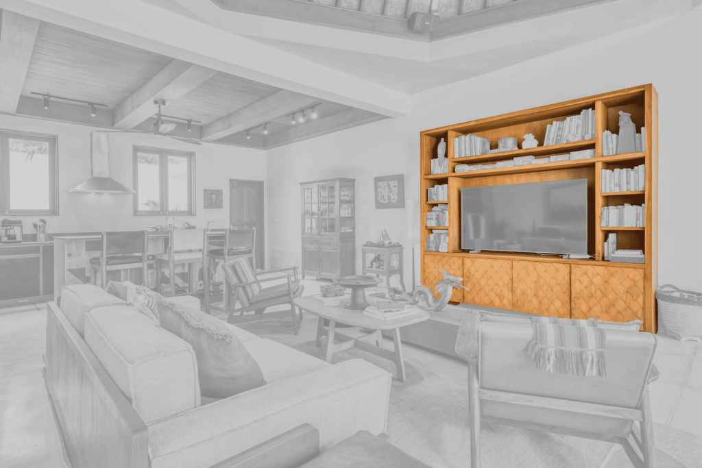 Custom Shelf and TV Cabinet at Villa Mus in Bali