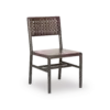 MAYA Chair High Backrest - Teak Chocolate Woven Leather