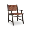 ZAK Armchair - Armchair Wood Brown Leather