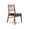 AK Chair - Teak Petrol Blue Leather