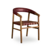 Oscar Chair - Wood Charlotte Woven Leather