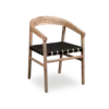 Oscar Chair - Wood Black Motive Woven Leather