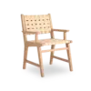 ZAK Armchair - Armchair Wood Cream Leather