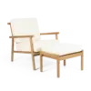 LA Lounge Chair - White Footstool