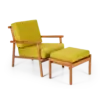 LA Lounge Chair - Green Footstool