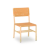 MAYA Chair High Backrest - Teak Camel Woven Leather