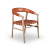Oscar Chair - Wood Natural Woven Leather