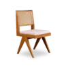 ROMANA Chair - Wood Rattan White Cushion