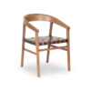 Oscar Chair - Wood Brown Woven Leather