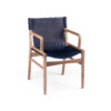 TOKYO Chair - Teak Petrol Blue Leather