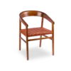 Oscar Chair - Dark Wood Brown Woven Leather