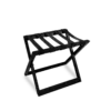 GUADI Luggage Rack - Teak Black Leather