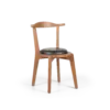 T CHAIR - Wood Black Leather