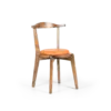 T CHAIR - Wood Orange Leather