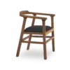 NAGA Armchair - Dark Wood Black Fabric