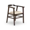 NAGA Armchair - Dark Wood Ivory Leather