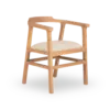 NAGA Armchair - Wood Ivory Leather
