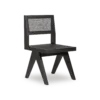 ROMANA Chair - Black Wood Black Rattan