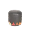 FIRE Pouf Low Stool - Black