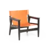 LAMU Lounge Chair - Dark Teak Natural Leather