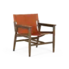 LAMU Lounge Chair - Teak Brown Leather