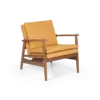 JENG Lounge Chair - Teak Camel Fabric