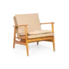 JENG Lounge Chair - Teak Cream Fabric