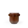 CIDI Auxiliar Stool - Shiny Brown Wood